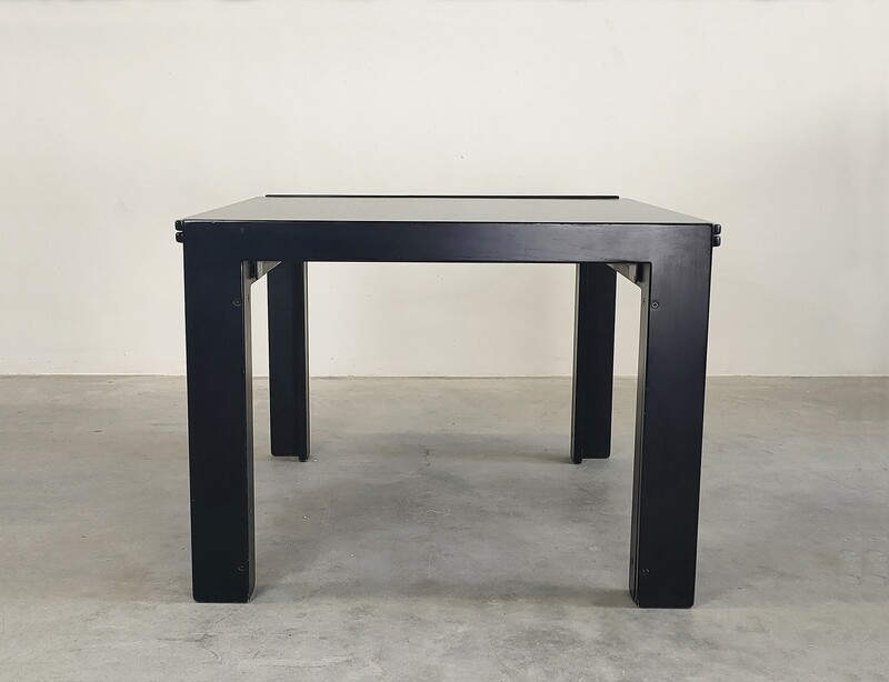 Afra and Tobia Scarpa Square Extensible 778 Table in Ashwood by Cassina 1960s