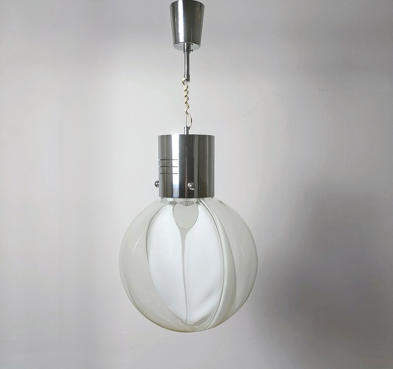 Toni Zuccheri Membrana Ceiling Lamp in Murano Glass by Venini 1960s Italy