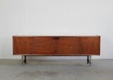 Mid-Century Modern Buffet in Wood and Metal Italian Manufacture 1960s