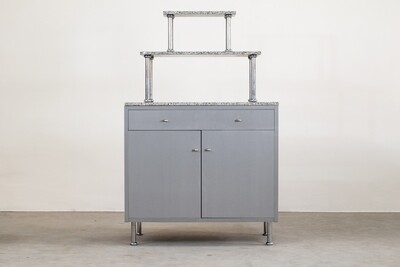 Two Doors Cabinet by Driade in Laminate and Baveno Granite 1980s