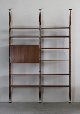 Franco Albini LB7 Modular Bookcase in Solid Teak Wood Poggi 1950s
