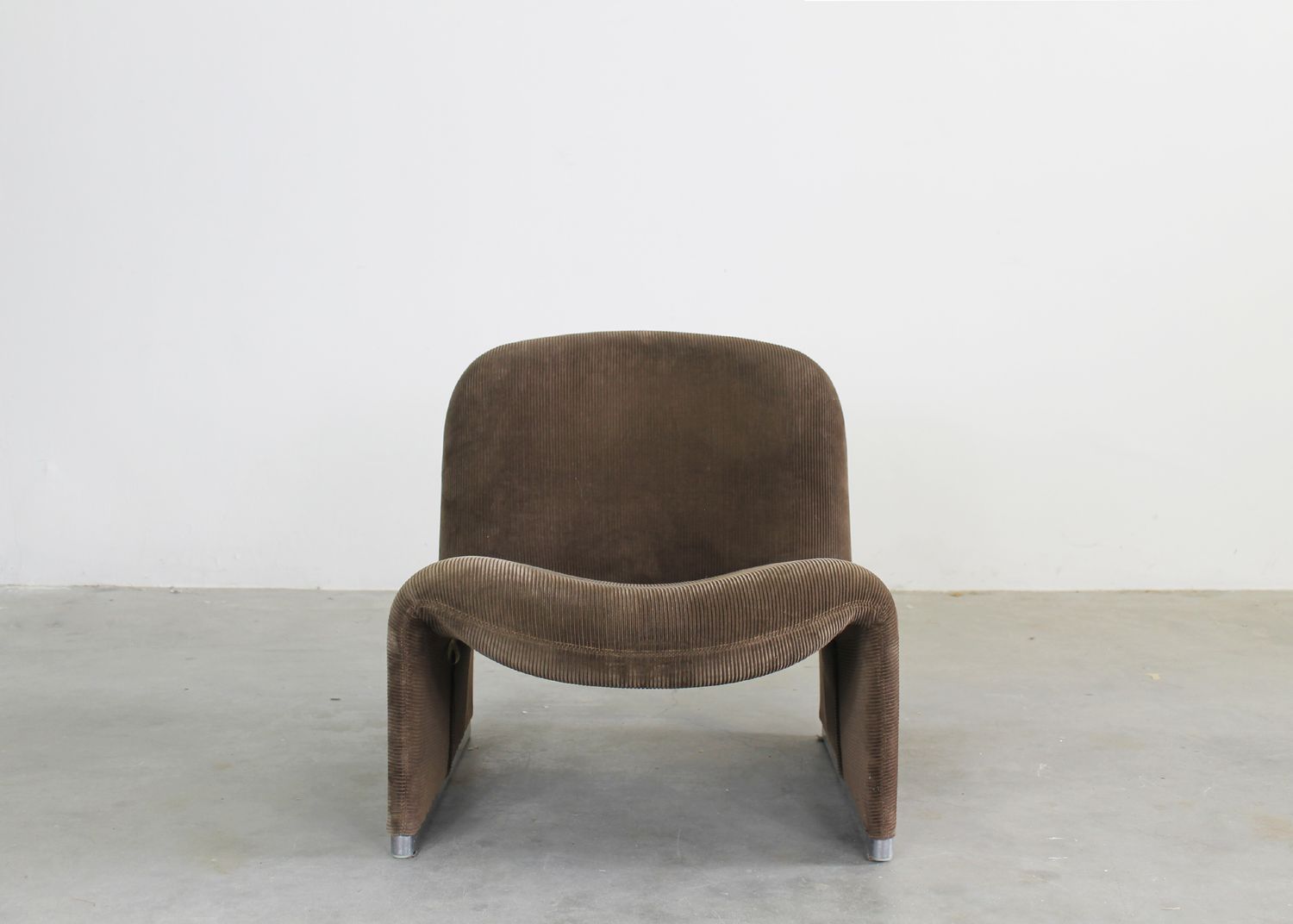 Giampiero Piretti Alky Chair in Brown Velvet by Anonima Castelli 1970s
