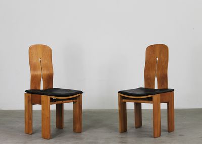 Carlo Scarpa Set of Two 765 Chairs by Bernini 1970s Carlo Scarpa Set of Two 765 Chairs by Bernini 1970s