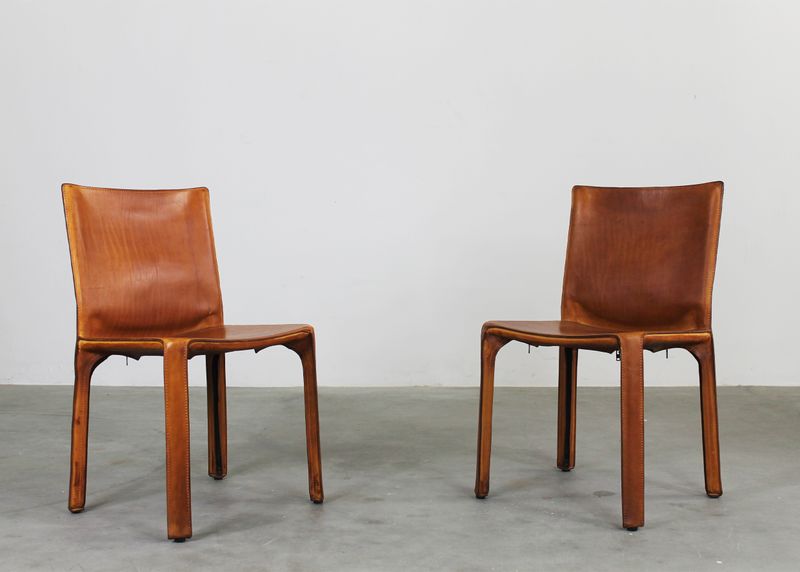Mario Bellini Set of Two CAB 412 Chairs by Cassina 1970s