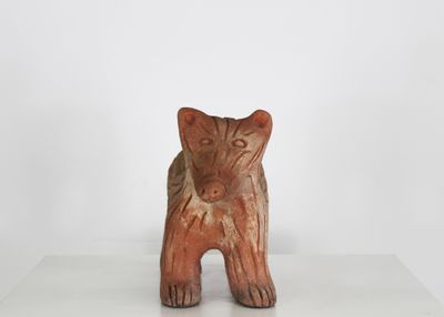 Nathalie du Pasquier Terracotta Sculpture Bear by Sarri 1990s