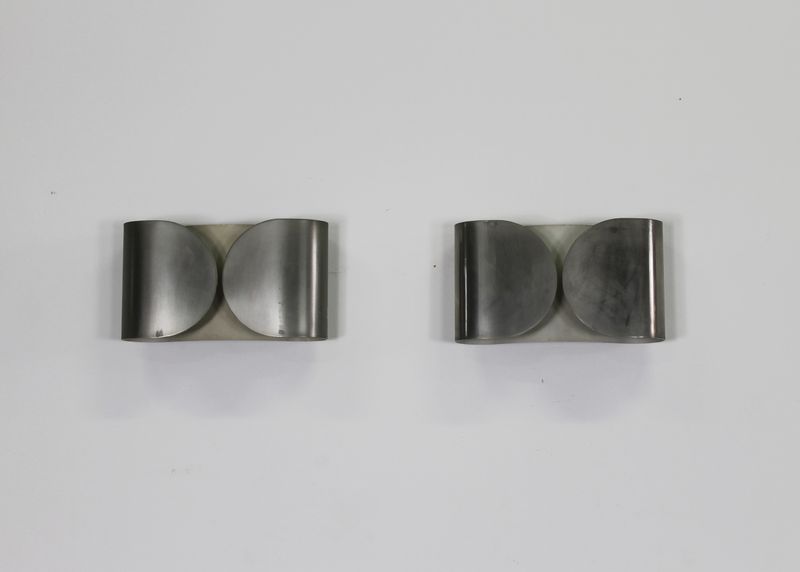 Tobia Scarpa Set of Two Foglio Wall Lamp by Flos 1960s