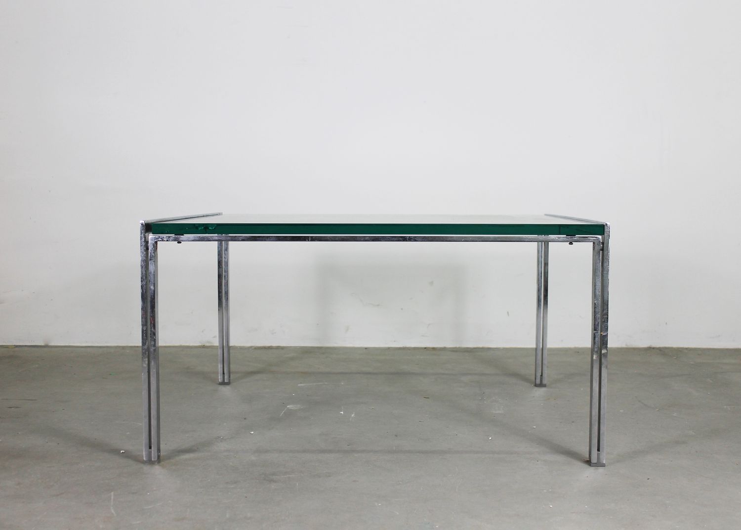 Ross Littell Low Table in Steel and Glass by IFC Padova 1970s