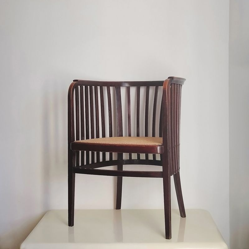 Marcel Kammerer Gerbruder Thonet Armchair in Beech and Cane 1909
