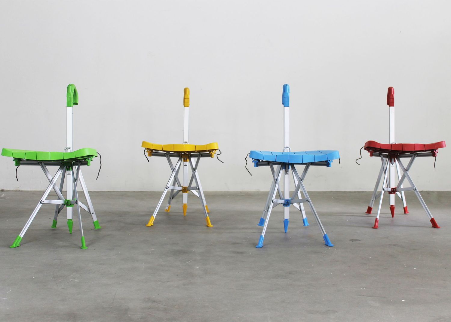 Gaetano Pesce Set of Four Multicoloured Umbrella Chairs by Zerodisegno 1990s