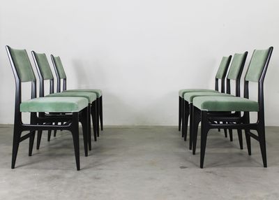 Gio Ponti Six Dining Chairs Italian Manufacture 1950s