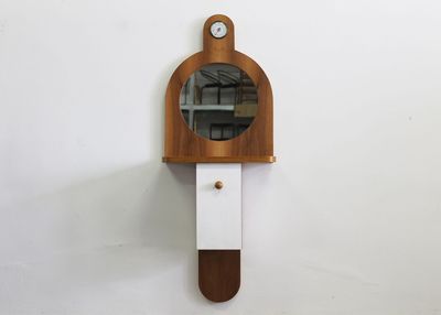 Ettore Sottsass Tempus Wall Cabinet in Wood by Poltronova 1960s