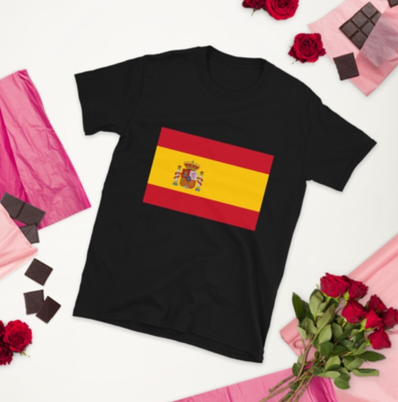 Camiseta de manga corta España para hombres y mujeres