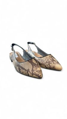 Zapato Plano Animal Print Serpiente