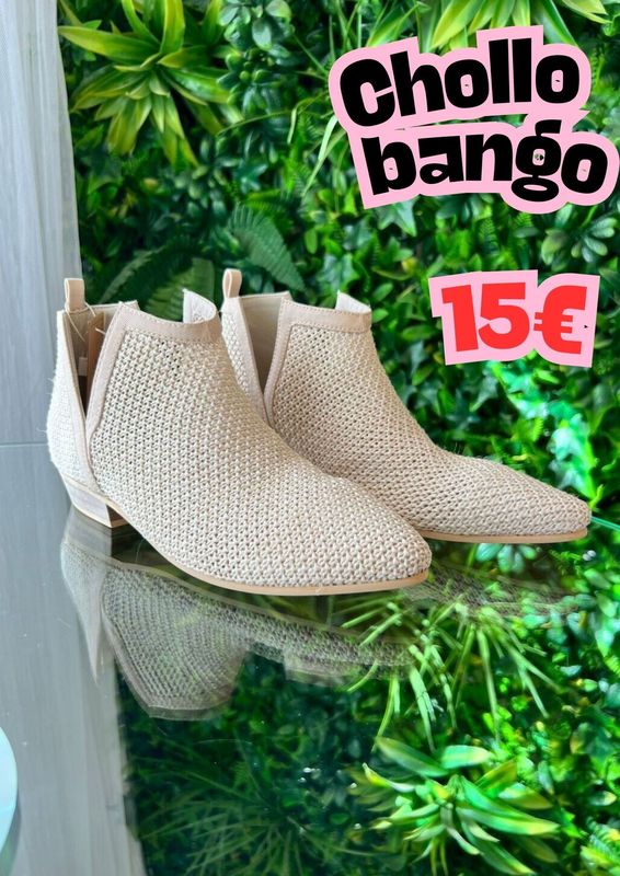 Botin CORINA semiabierto beige