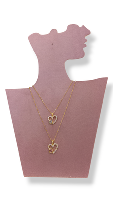 Collar corazón con piedrita