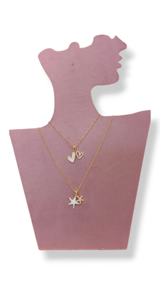 Collar doble abalorio