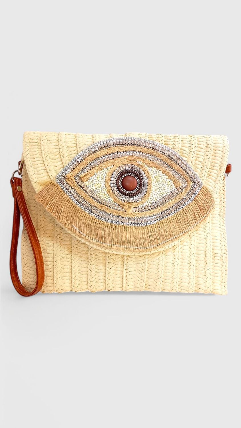 Bolso rafia ojo