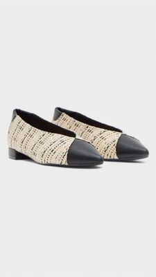 Zapato bicolor encaje negro