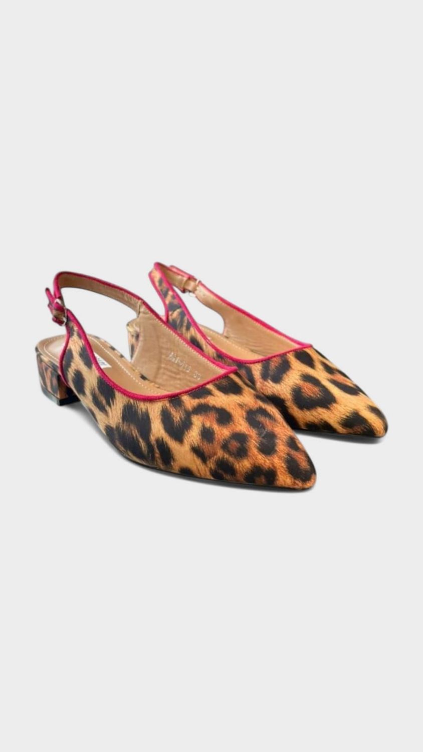 Zapato plano animal print rosa