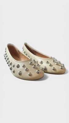Bailarina tachuelas beige