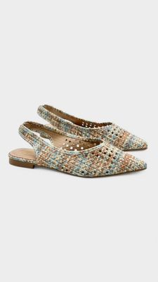 Zapato crochet encanto azul