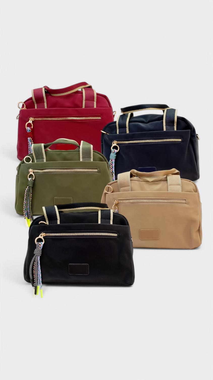 Bolso tela bicolor