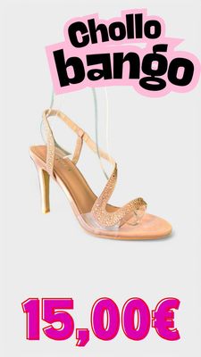 Tacon elegante piedras beige