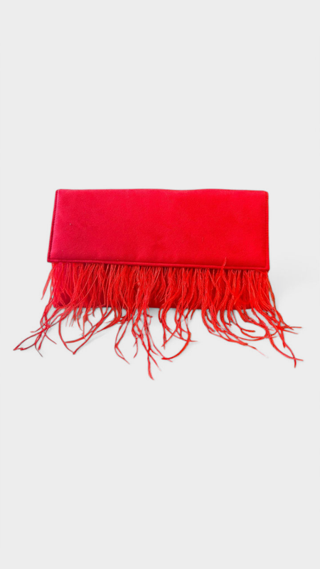 Bolso fiesta sobre plumas