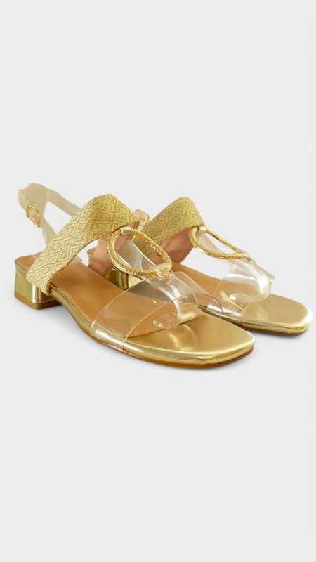 Sandalia bombon transparente