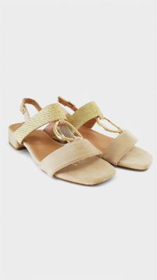 Sandalia bombon beige