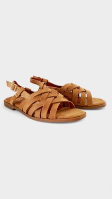 Sandalia multi tiras kaki