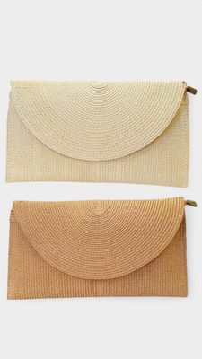 Bolso mano rafia rayas basic