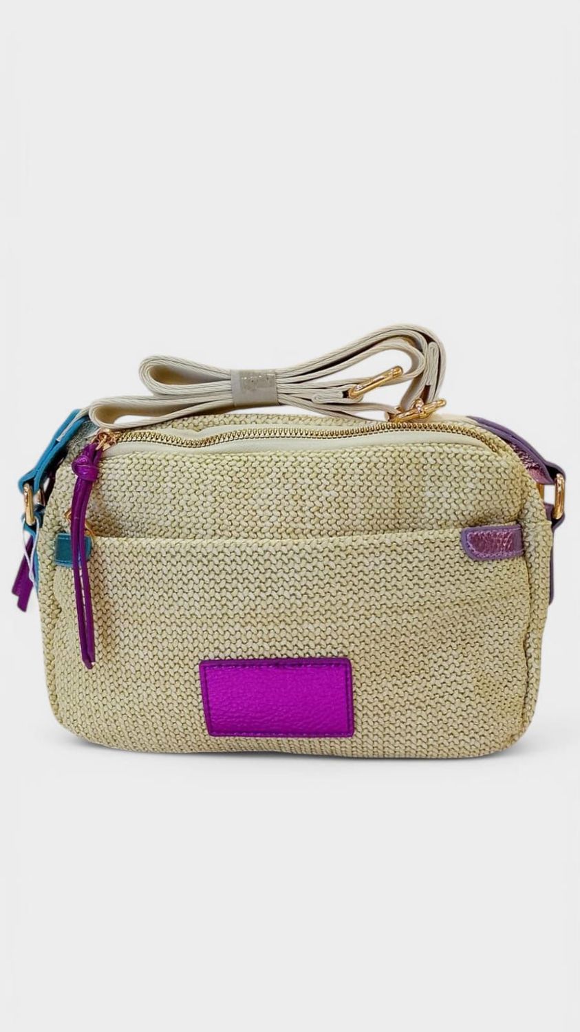 Bolso rafia bandolera