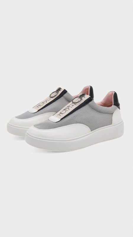 Tenis PIEL Deportivo Cremallera Gris