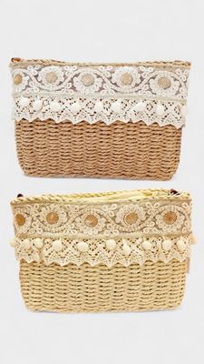 Bolso bandolera rafia crochet