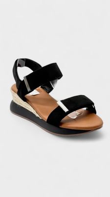 Sandalia Sofia velcro negro