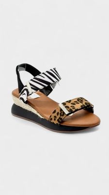 Sandalia Sofia velcro animal print
