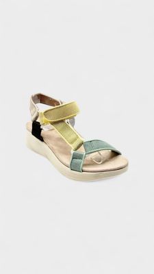 Sandalia afur velcro amarillo