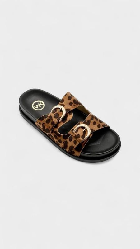 Sandalia hebilla leopardo