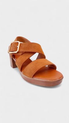 Sandalia tacon Sofia camel