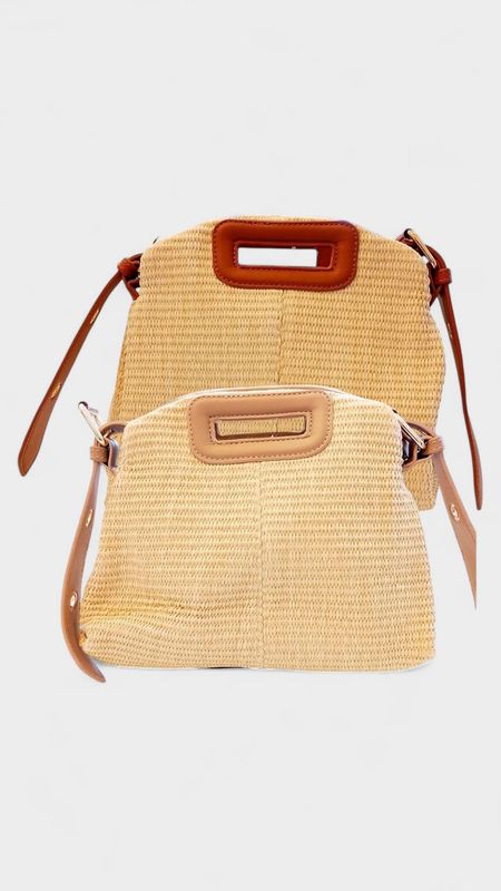 Bolso rafia bandolera saquito