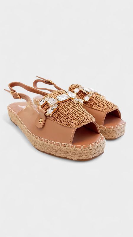 Alpargata brillos kaki