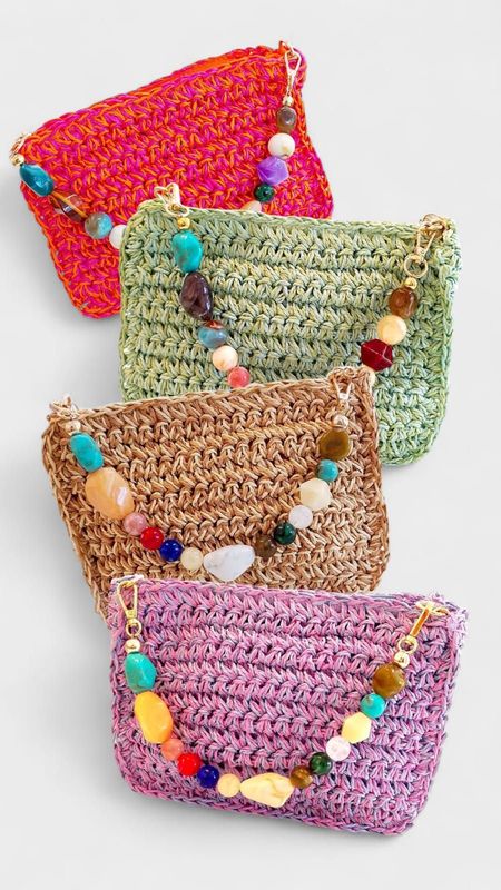 Bolso rafia mini crochet