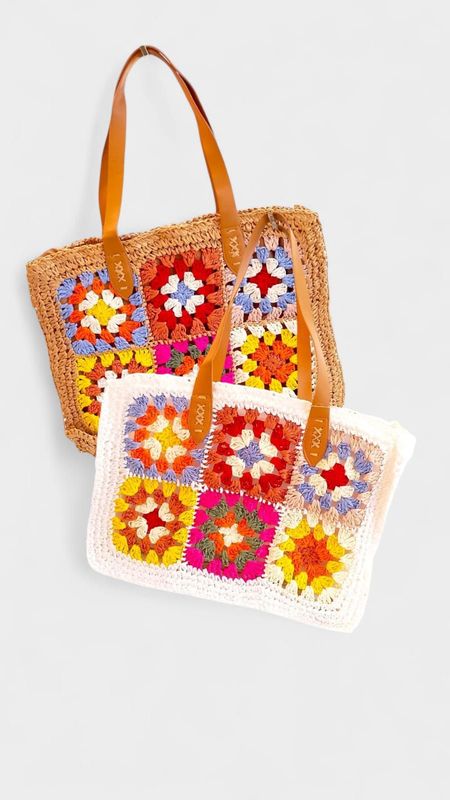 Bolso rafia flores GR