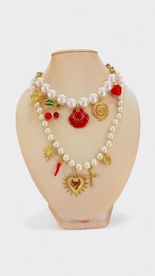 Collares perlas charms