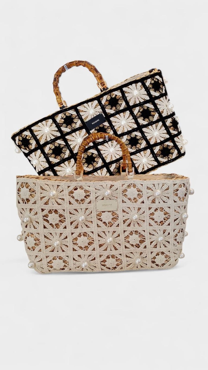 Bolso cereta tejido perlas Noa&Ire