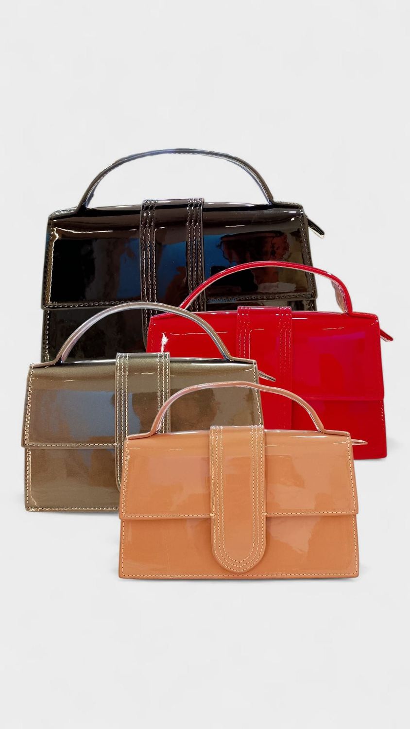 Bolso solapa charol