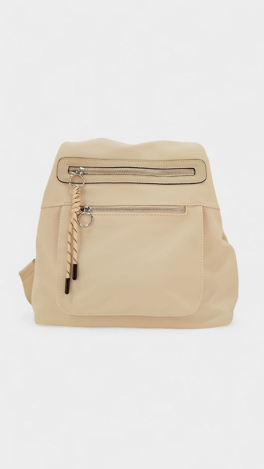 Mochila beige casual