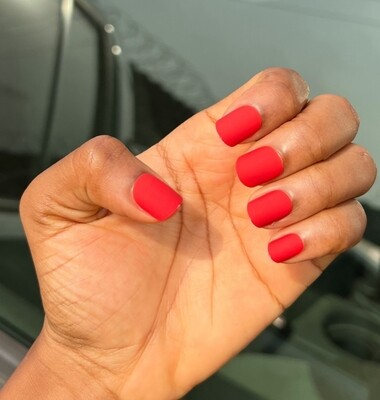 Red Short Matte Set 