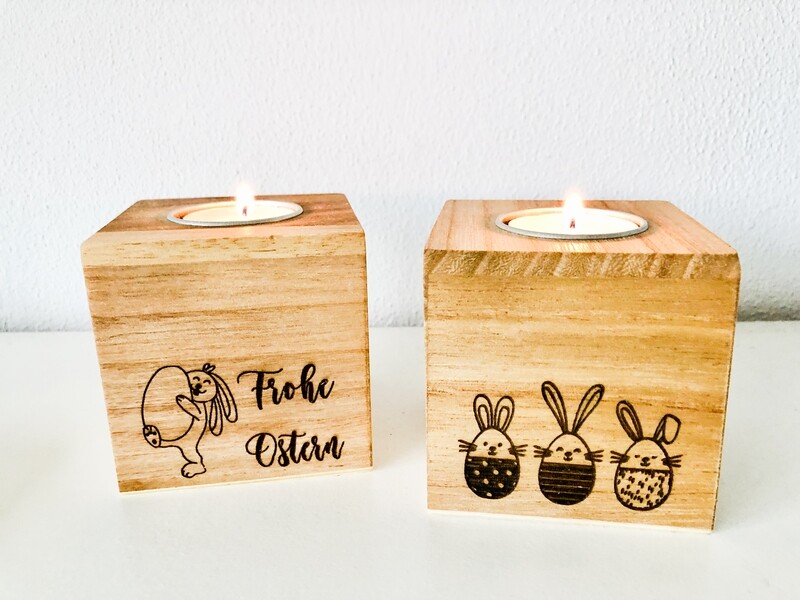 Teelichthalter aus Holz